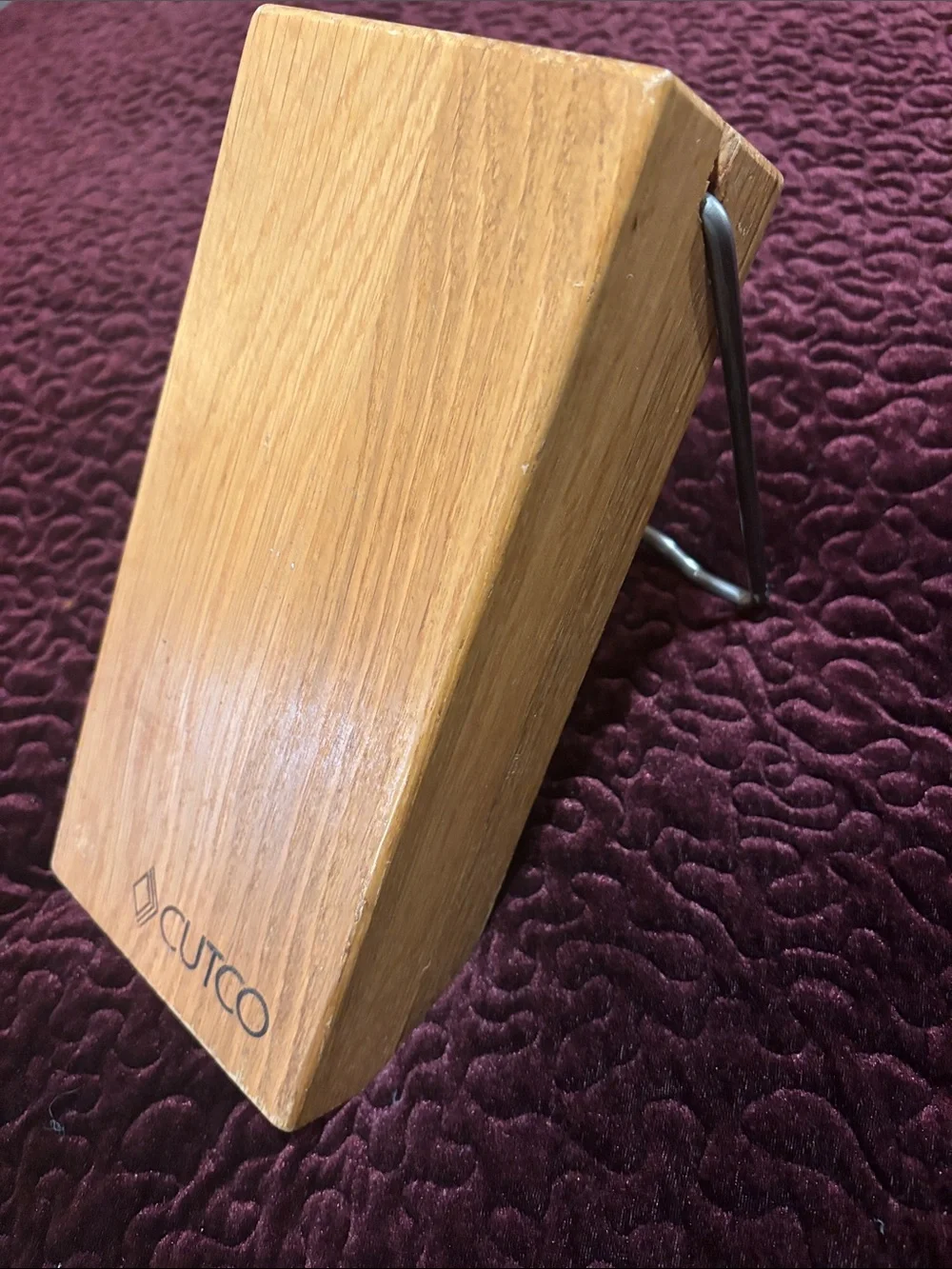 Cutco Space Saver Set Block (5-Slot) Honey Oak Wood